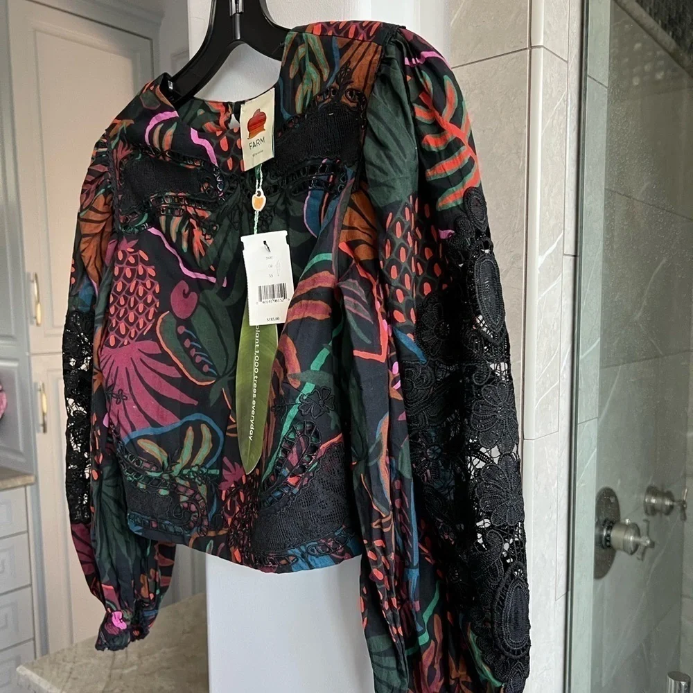 FARM RIO Frutis Dream Balloon-Sleeve Blouse - Picture 13 of 15
